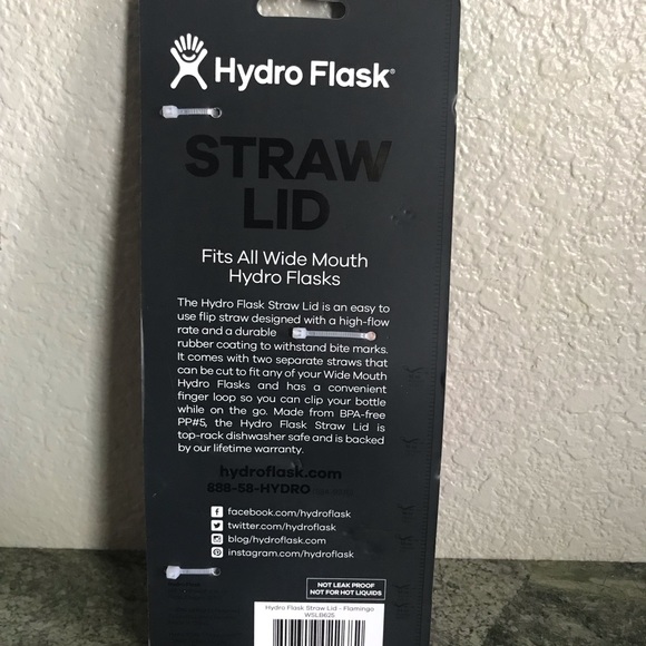 New Hydroflask Straw Lid Pink Flamingo wide mouth - Picture 2 of 2